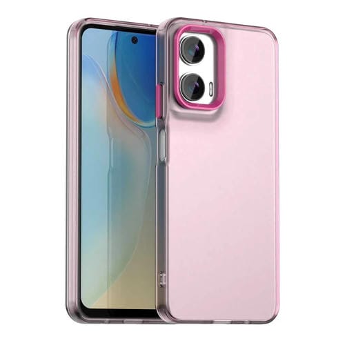 Funda Híbrida TPU a Prueba de Golpes para Motorola Moto G35 5G Candy PC (Roja)