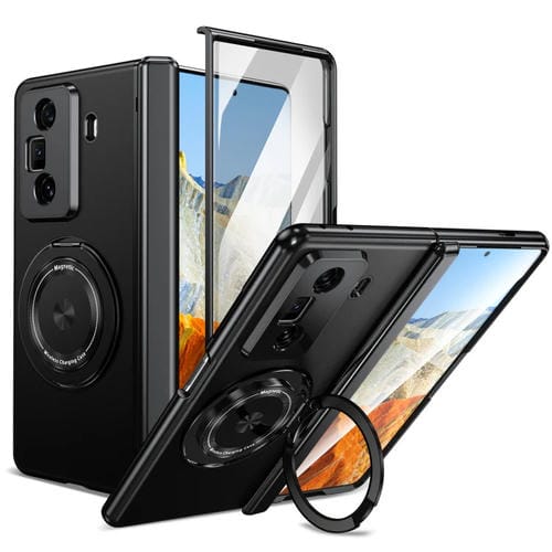 Estuche para Teléfono For Honor Magic Vs3 con Anillo Giratorio y Plegable (Negro)