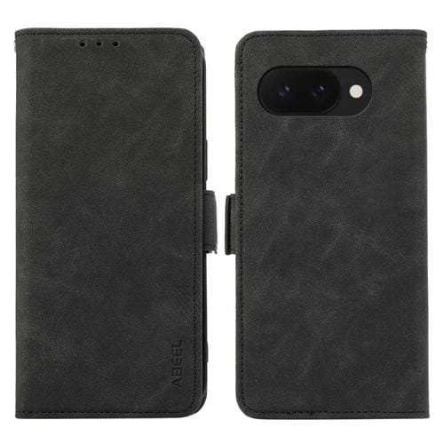 Funda de Cuero Rfid Magnética Abeel Frosted para Google Pixel 9A (Negra)