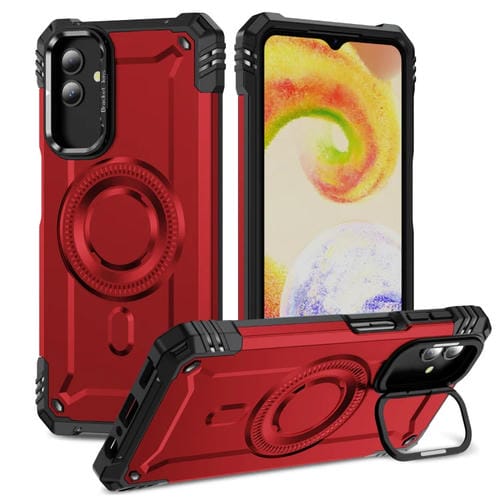 Estuche para Teléfono Samsung Galaxy A32 Soporte para Lente Magsafe (Rojo)