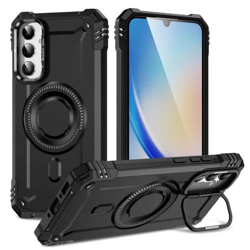 Estuche para Teléfono Samsung Galaxy A34 con Soporte para Lente Magsafe (Negro)