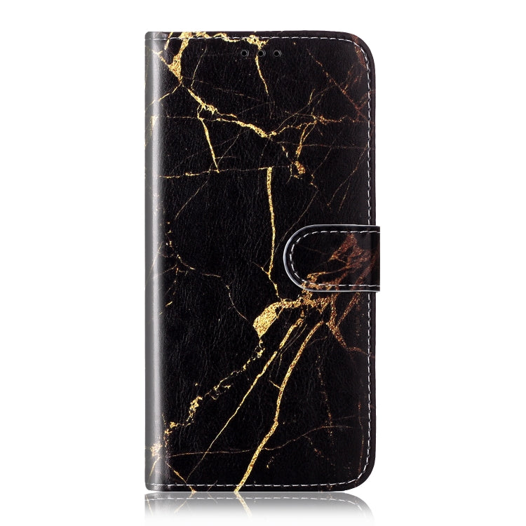 Funda de Cuero para OnePlus 13 con Patrón Mármol y Dibujo de Colores (Mármol Negro y Dorado)