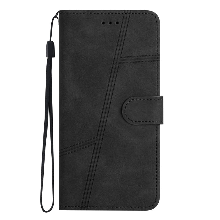 Funda de Cuero con Costuras para OnePlus 13 (Negra) Tacto Agradable