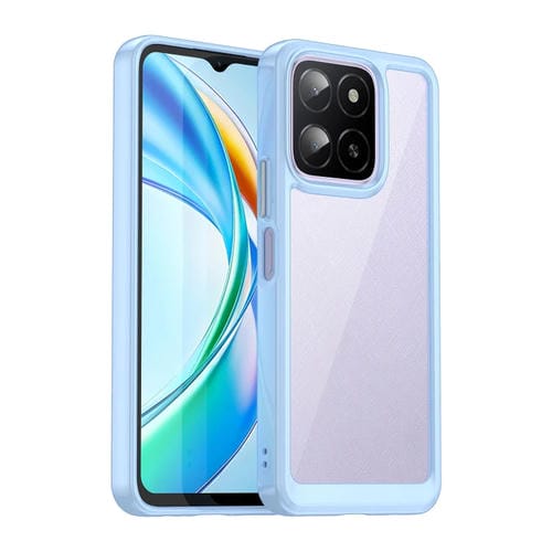 Funda híbrida TPU y Acrílico para Honor X6B Serie Colorida (Azul)