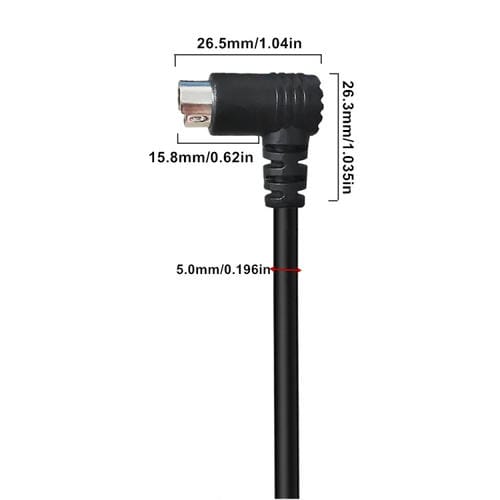 Cable de Audio/Video Mini Din 5 Pines 0,5 m Codo a Codo