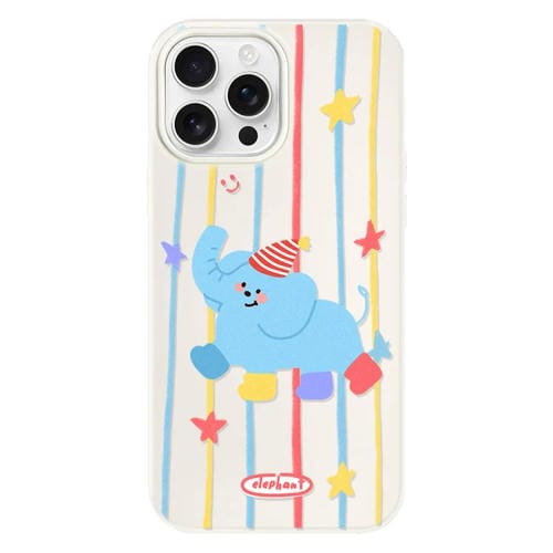 Funda híbrida TPU y PC iPhone 14 Pro Elefante con Calcetines Blancos