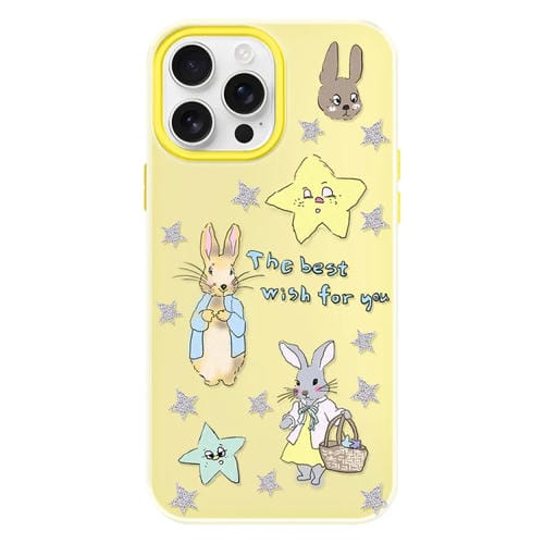 Funda híbrida TPU y Policarbonato iPhone 11 Pro Max Conejo Estrella (Amarillo)