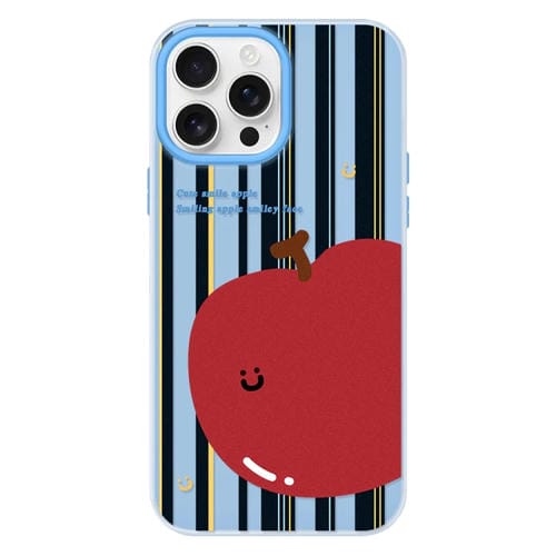 Funda híbrida TPU Policarbonato iPhone 15 Pro Max Tacto Sedoso (Azul Manzana Grande)