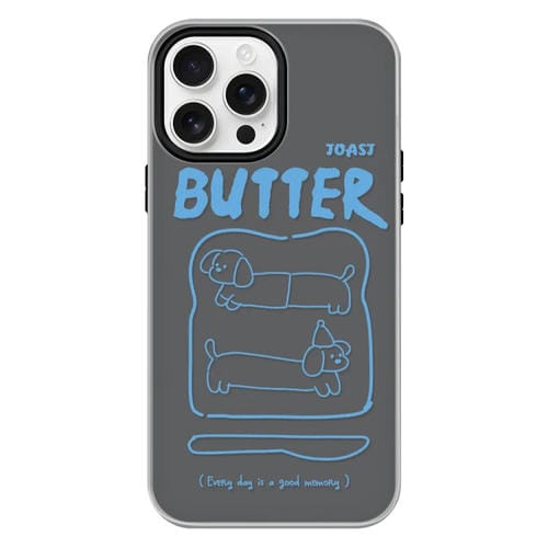 Funda híbrida TPU Policarbonato iPhone 13 Pro Max (Bread Line Dog Black)