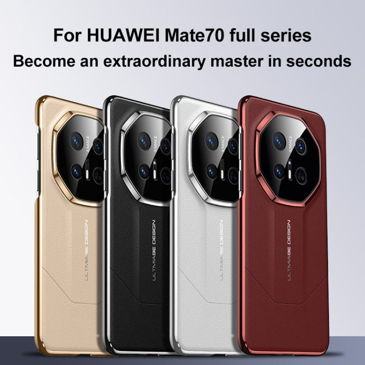Funda para Teléfono Huawei Mate 70 Pro Diseño Imitación Galvanizada (Blanca)