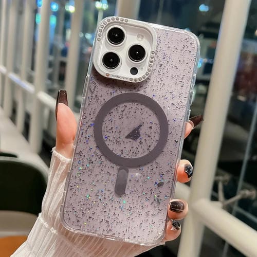 Estuche para Teléfono Blink Series con Marco de Lente de Metal e Imán Magsafe para iPhone 13 Pro (Negro)