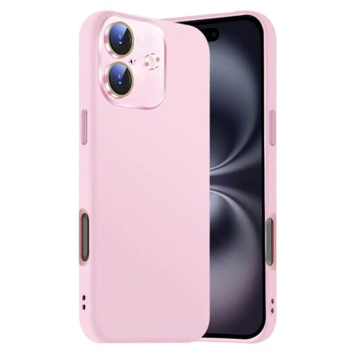 Funda de Silicona Líquida para iPhone 16 Plus con NanoLente (Rosa)