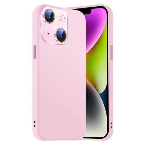 Funda de Silicona Líquida para iPhone 14 Plus con NanoLente (Rosa)