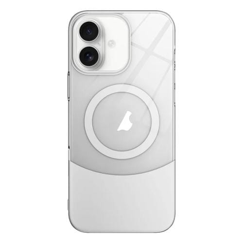 Funda para iPhone 16 Transparente con Magsafe y Contraste de Color (Plateada)