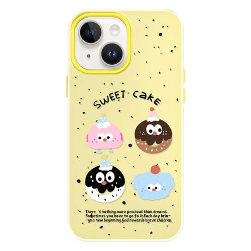 Funda Híbrida TPU PC para iPhone 14 Plus con Tacto Sedoso (Little Monster Yellow)