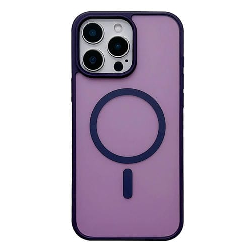 Funda para Teléfono Magsafe Frosted Skin Feel iPhone 15 Pro (Morado Oscuro)