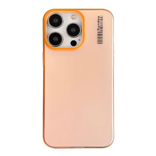 Funda para Teléfono PC Translúcida Tacto Piel Arena Suave iPhone 13 Pro (Naranja)