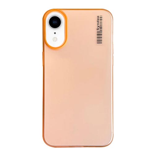 Funda para Teléfono PC iPhone Xr Translúcida Tacto Piel Arena Suave (Naranja)