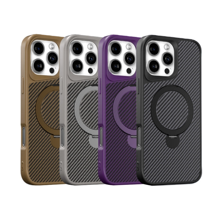 Funda para Teléfono con Soporte Magsafe 360 para iPhone 16 Pro Max (Gris Titanio)