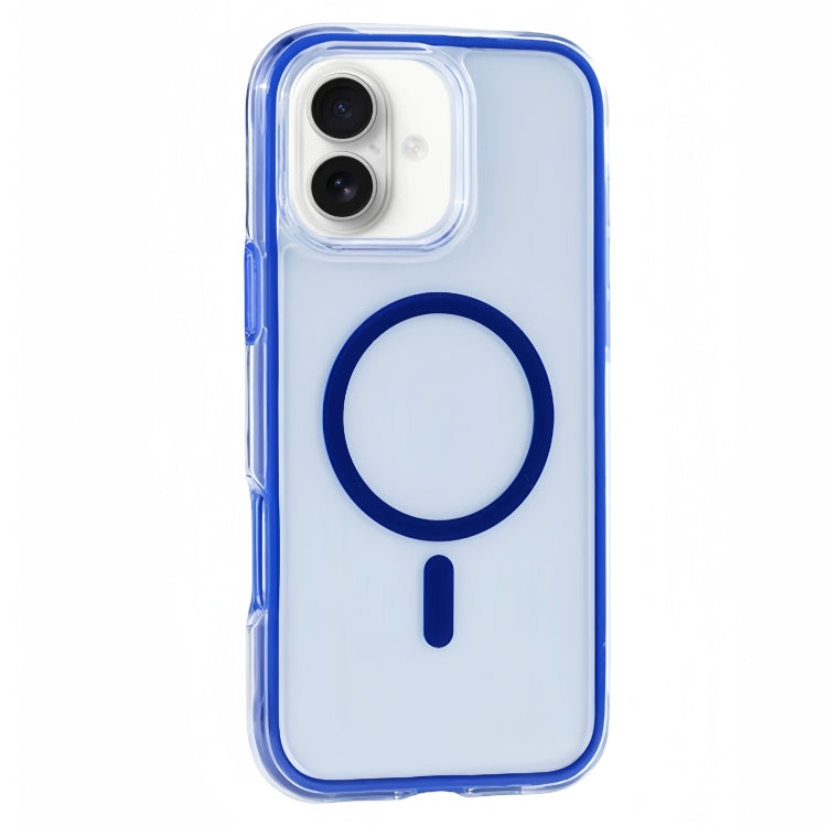 Funda para Teléfono con Imán Magsafe Transparente iPhone 16 Serie Y2 (Azul Marino)