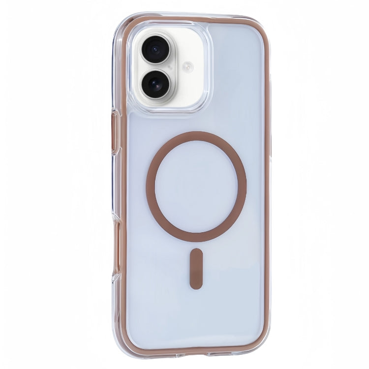 Funda para Teléfono con Imán Magsafe Transparente iPhone 16 Serie Y2 (Bronce)