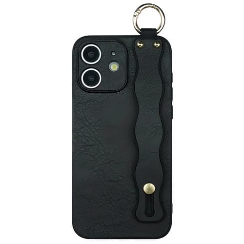 Funda TPU con Soporte para Pulsera Ondulada iPhone 12 (Negra)
