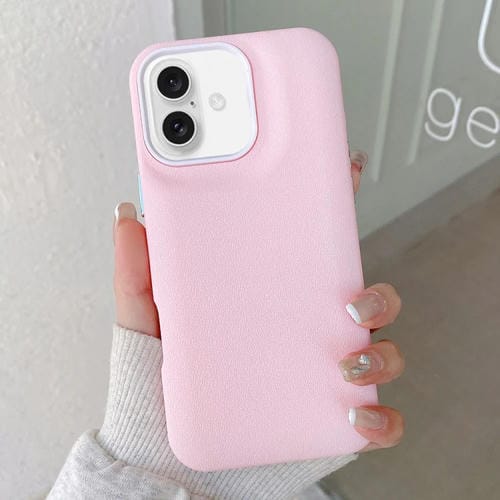 Funda de Cuero para iPhone 16 Función Protección (Rosa)