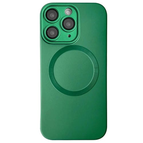 Funda para Teléfono TPU Magsafe iPhone 11 Pro Max Textura Cd Pintura Metalizada (Verde)