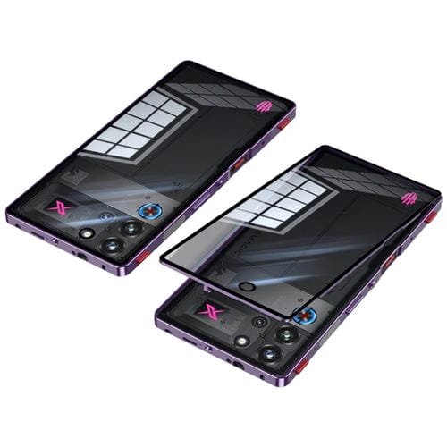 Funda para Teléfono ZTE Nubia Red Magic 10 Pro/10 Pro+ Marco Metal Vidrio (Morado Oscuro)