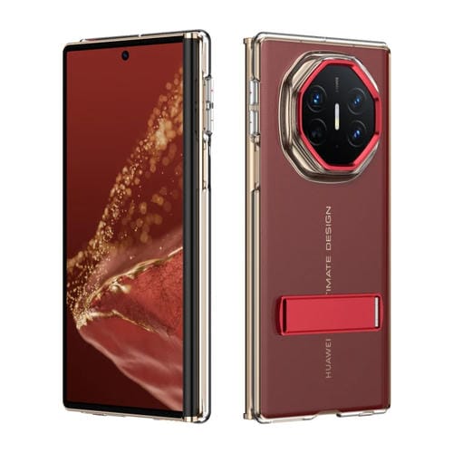 Funda híbrida TPU y PC con soporte para Huawei Mate Xt Ultimate (Rojo)