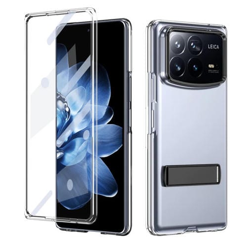 Funda Híbrida de TPU y PC con Soporte para Teléfono Ice-Cold para Xiaomi Mix Fold 4 (Negra)