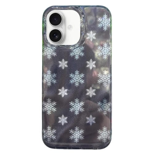 Funda TPU Doble Capa iPhone 16 Patrón Imd Copo de Nieve