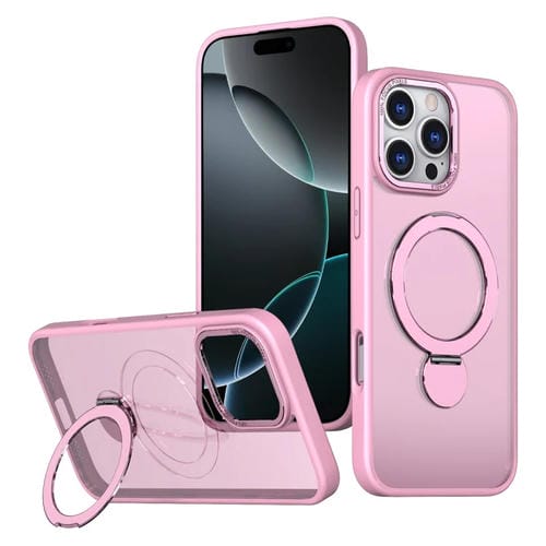 Estuche para Teléfono Wing Series Gen2 con Soporte de Anillo de Metal Magsafe para iPhone 16 Pro (Rosa)