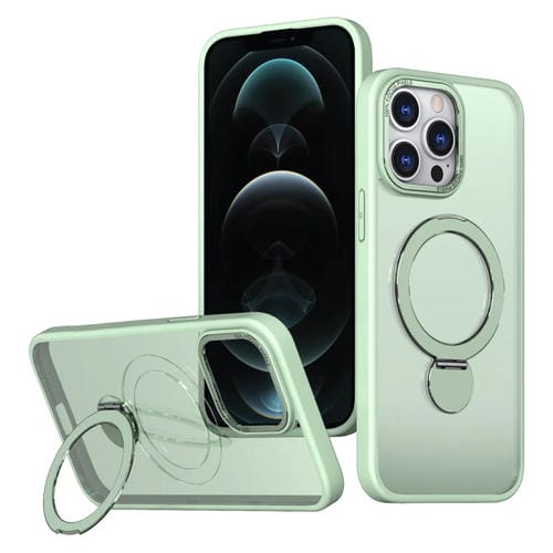 Funda para Teléfono Wing Series Gen2 con Soporte de Anillo de Metal Magsafe para iPhone 12 Pro (Verde Aguacate)
