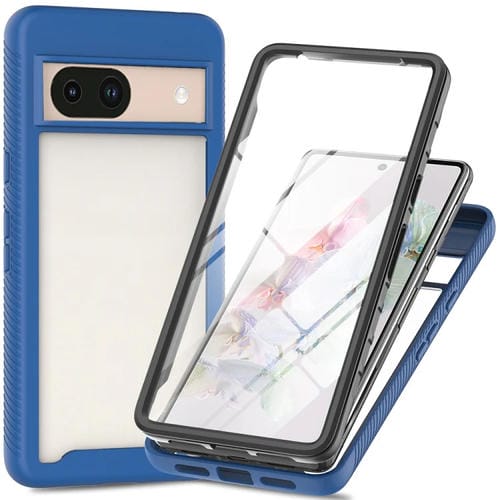 Funda de PC + TPU con Película Pet para Google Pixel 8A Serie Starry Sky (Azul Real)