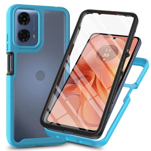 Funda para Motorola Moto G35 PC + TPU con PelĂcula PET (Azul Cielo)