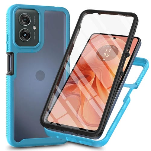 Funda para Motorola Moto G55 PC + TPU con PelĂcula Pet ProtecciĂłn (Azul Cielo)