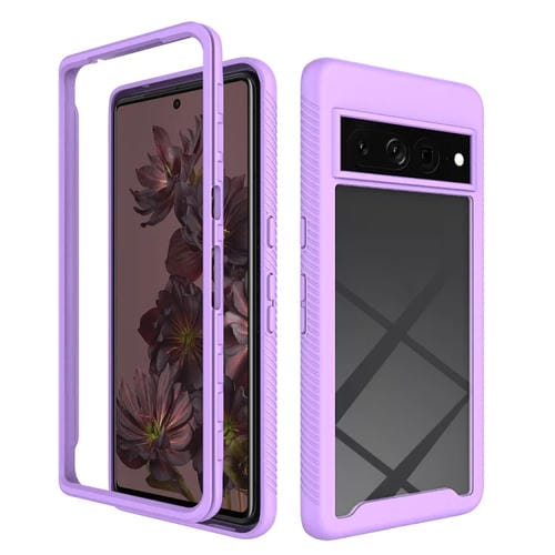 Funda TPU Transparente Google Pixel 7 Pro a Prueba de Golpes (Morado)