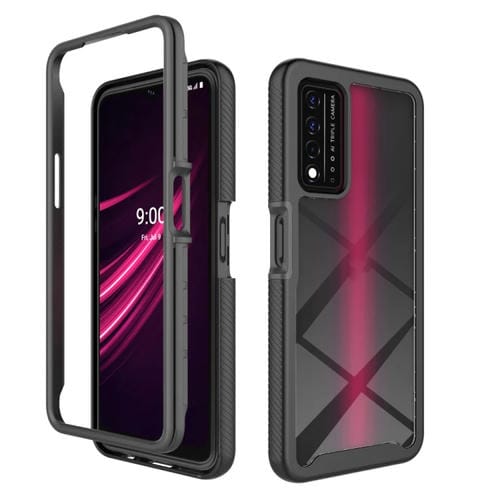 Funda para Teléfono T-Mobile Revvl V+ 5G TPU Transparente a Prueba de Golpes (Negro)