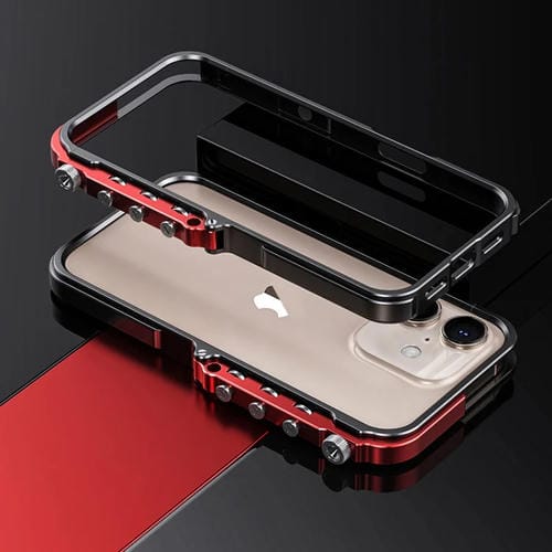 Funda para Teléfono iPhone 16 Marco de Metal Aleación de Aluminio Armadura Mecánica (Negro)