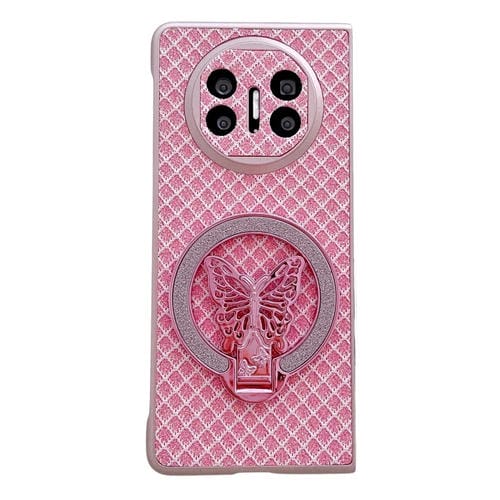 Funda para Teléfono Huawei Mate X3/X5 con Soporte PC Diseño Rombos y Diamantes (Rosa)