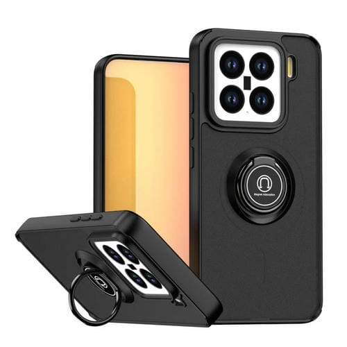 Funda de TPU + PC con anillo para Xiaomi 15 Q Shadow 1 Series (Negro + Negro)