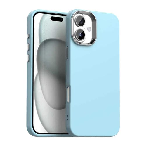 Funda para Teléfono iPhone 16 Serie Colorida a Prueba de Golpes (Azul)