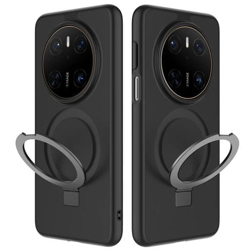Funda para Teléfono Huawei Mate 70 con Soporte Redondo (Negra)