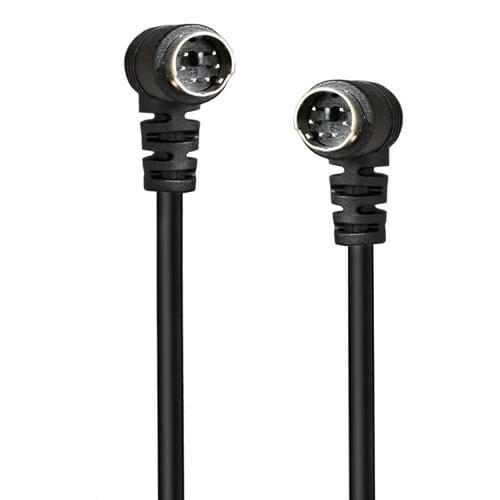 Cable de Extensión Mini Din 6 Pines Núcleo 0,5 m Codo Macho a Macho