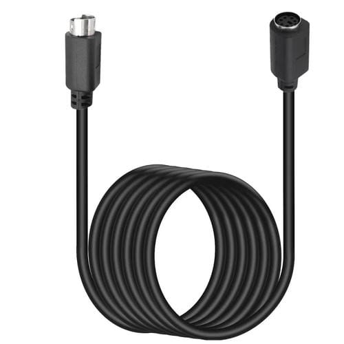 Cable de Extensión Mini Din 6 Pines Núcleo 0,5 m Macho a Hembra Recto