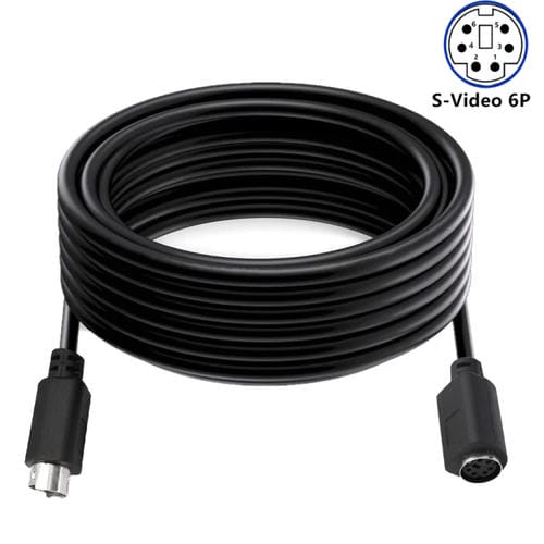 Cable de Extensión Mini Din 6 Pines Núcleo 0,5 m Macho a Hembra Recto