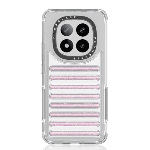 Funda Híbrida de TPU con Purpurina y Airbag para Redmi Note 14 Pro 5G (Rosa)