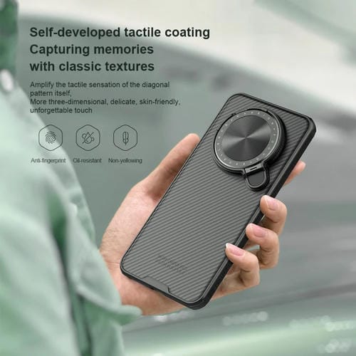 Funda PC Translúcida Nillkin Camshield Prop para Huawei Mate 70 (Negra)