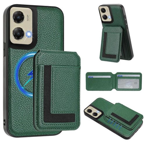 Funda para Teléfono Motorola Moto G Stylus 5G 2024 Cx01 con Tarjetero Magnético Desmontable Magsafe (Verde Pavo Real)